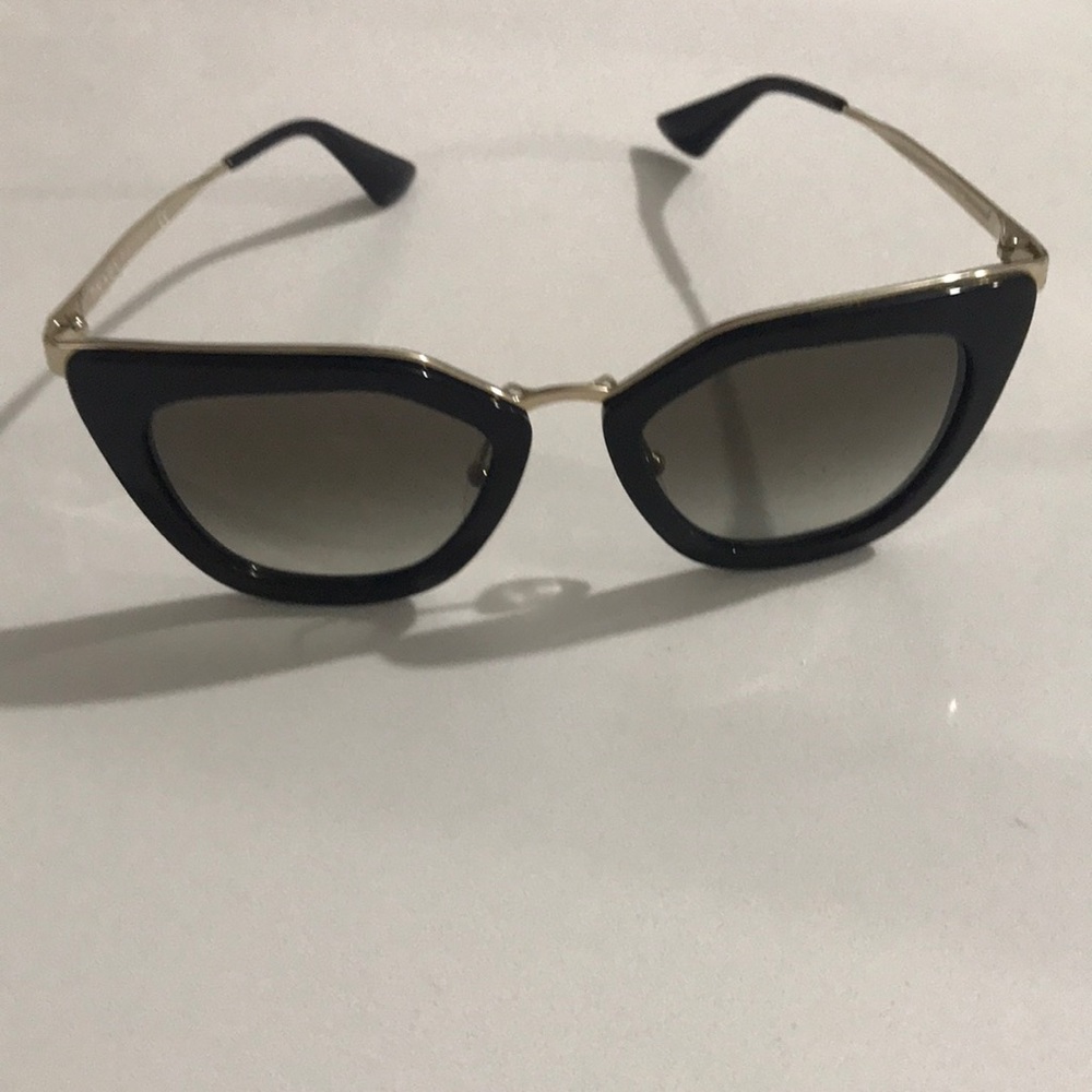 Prada Black and Gold Sunglasses